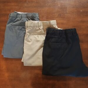 3 Pairs Haggar Dress Pants Classic Fit Premium Stretch 42×32